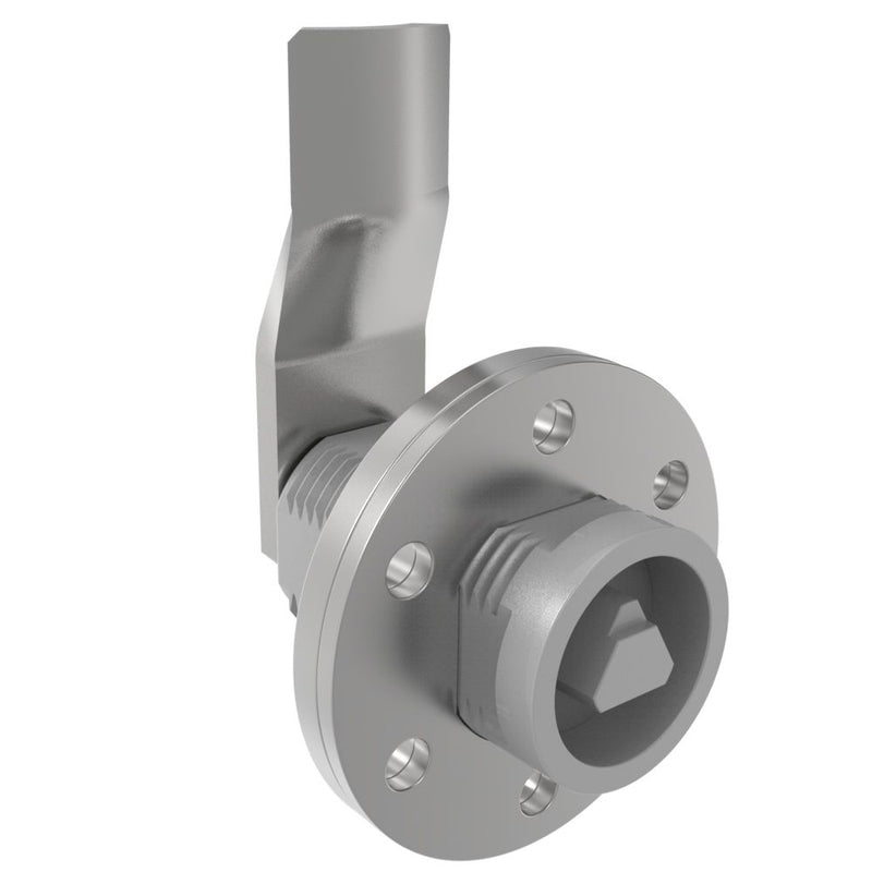 SOUTHCO VISE ACTION® Compression Latch, Large Size, 8 mm Triangle, Zinc Alloy, Powder Coated, Silver, 35 mm (1.38 in) Grip [E3-1420-087]