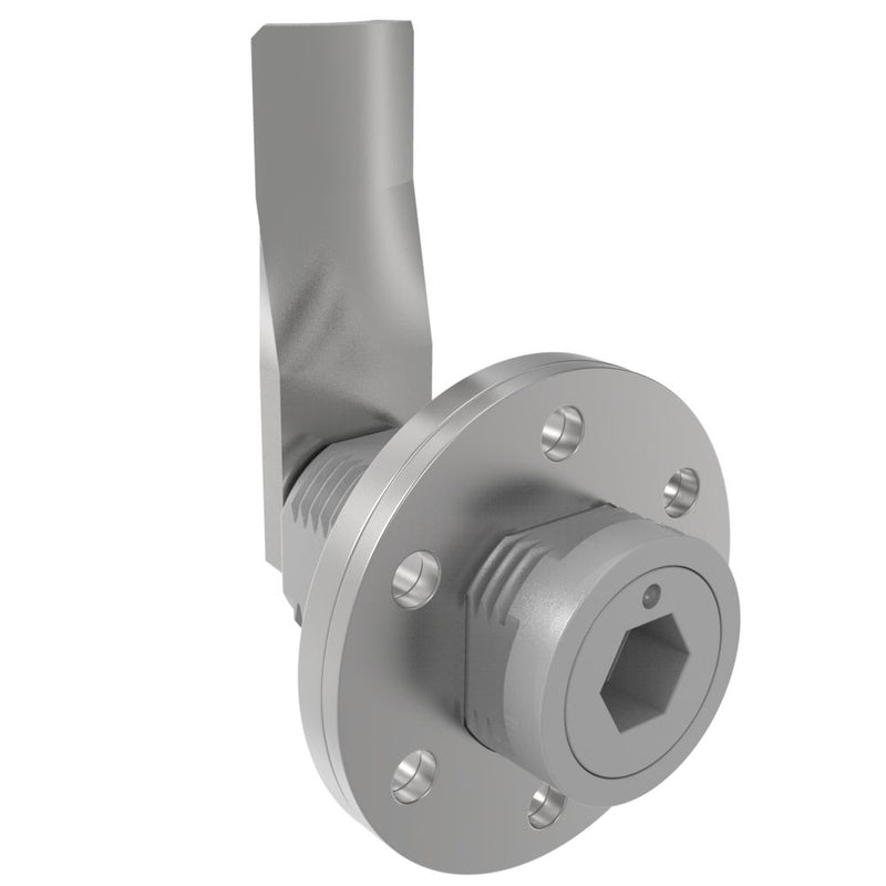 SOUTHCO VISE ACTION® Compression Latch, Large Size, 8 mm Hex Recess, Zinc Alloy, Powder Coated, Silver, 37 mm (1.46 in) Grip [E3-146-097]