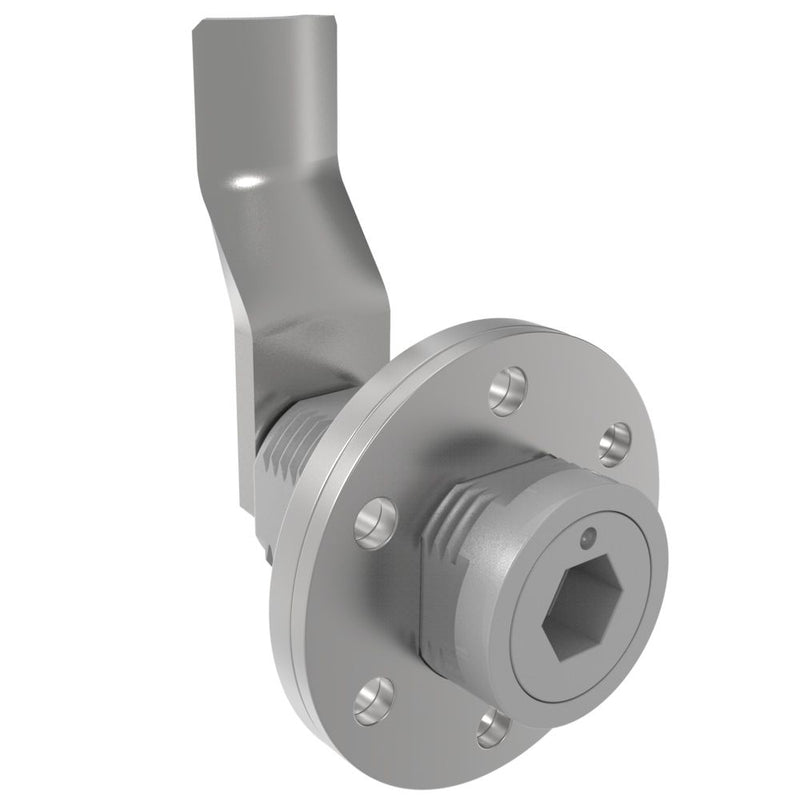 SOUTHCO VISE ACTION® Compression Latch, Large Size, 8 mm Hex Recess, Zinc Alloy, Powder Coated, Silver, 41 mm (1.61 in) Grip [E3-146-117]