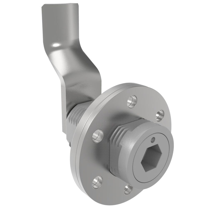SOUTHCO VISE ACTION® Compression Latch, Large Size, 8 mm Hex Recess, Zinc Alloy, Powder Coated, Silver, 47 mm (1.85 in) Grip [E3-146-147]