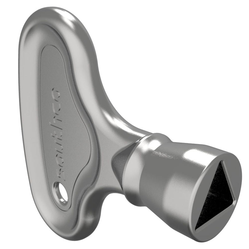 SOUTHCO Key, 7mm Tapered Triangle, Zinc Alloy, Nickel Plated [E3-16-1]