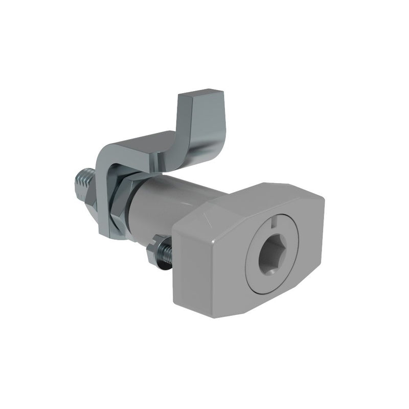 SOUTHCO VISE ACTION® Compression Latch, Large Size, 8 mm Hex Recess, Zinc Alloy, Powder Coated, Silver [E3-36-17]