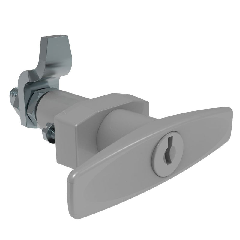 SOUTHCO VISE ACTION® Compression Latch, Large Size, T-Handle, Zinc Alloy, Powder Coated, Silver [E3-38-27]