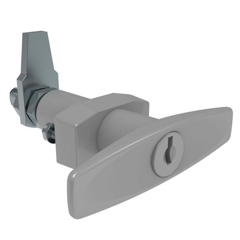 SOUTHCO VISE ACTION® Compression Latch, Large Size, T-Handle, Zinc Alloy, Powder Coated, Silver [E3-38-37]
