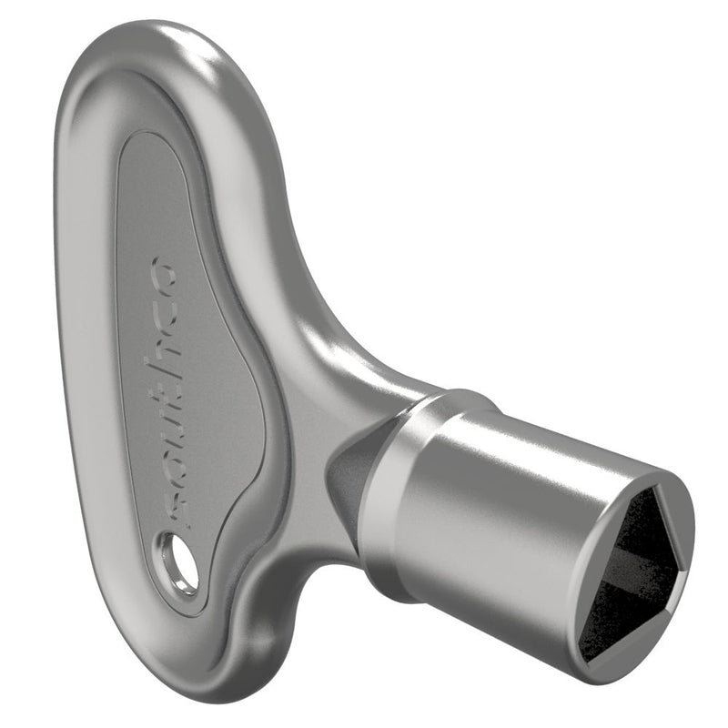 SOUTHCO Key, 8mm Triangle, Zinc Alloy, Nickel Plated [E3-7-1]