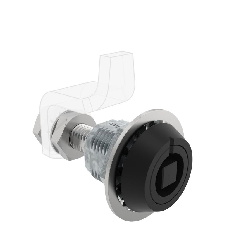 SOUTHCO VISE ACTION® Compression Latch, Large Size, 7 mm Square, Zinc Alloy, Powder Coated, Black [E3-C224-05]