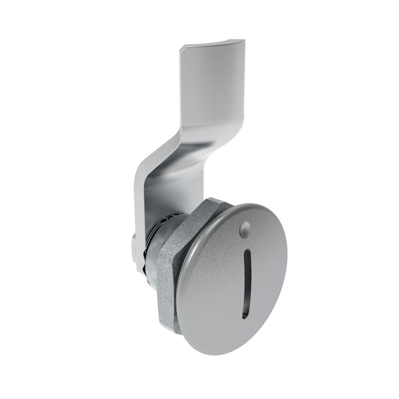 SOUTHCO Quarter-Turn Cam Latch, Slotted Recess, 2mm (.08 in) Grip, Sealed, Zinc Alloy, Chrome Plated, Bright [E5-1-001-021]