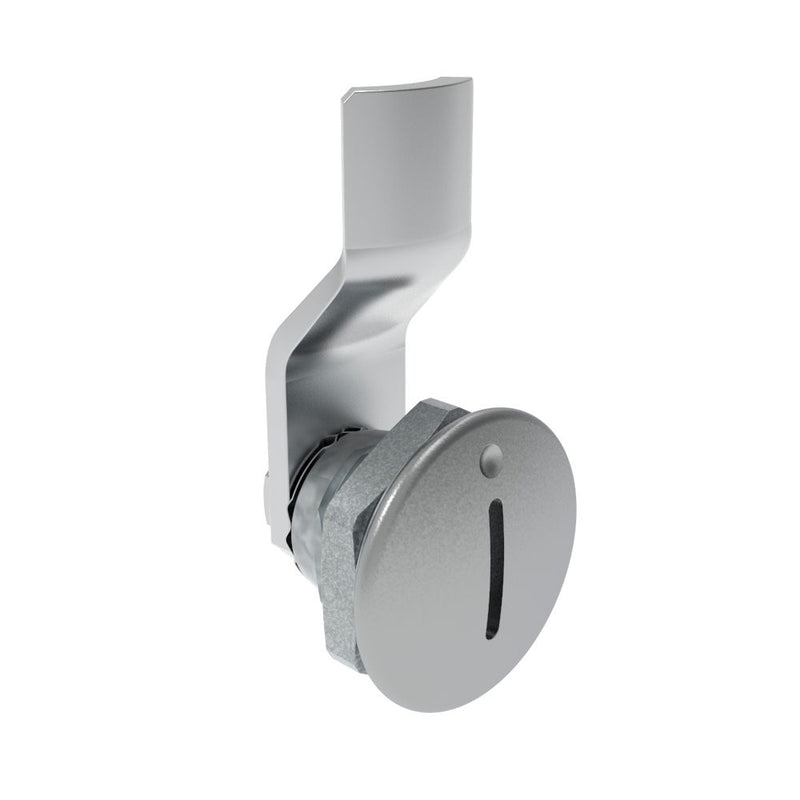 SOUTHCO Quarter-Turn Cam Latch, Slotted Recess, 4mm (.16 in) Grip, Not Sealed, Zinc Alloy, Chrome Plated, Bright [E5-1-001-030]