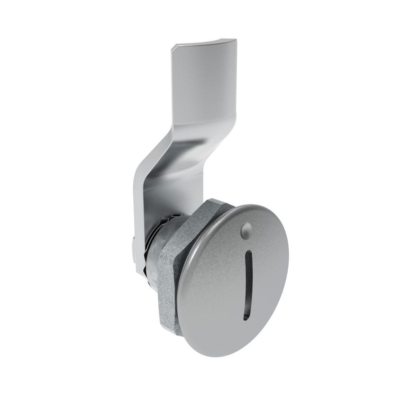 SOUTHCO Quarter-Turn Cam Latch, Slotted Recess, 4mm (.16 in) Grip, Sealed, Zinc Alloy, Chrome Plated, Bright [E5-1-001-031]