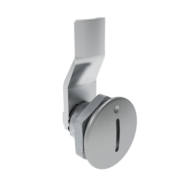 SOUTHCO Quarter-Turn Cam Latch, Slotted Recess, 8mm (.31 in) Grip, Sealed, Zinc Alloy, Chrome Plated, Bright [E5-1-001-051]