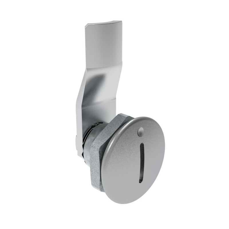 SOUTHCO Quarter-Turn Cam Latch, Slotted Recess, 10mm (.39 in) Grip, Sealed, Zinc Alloy, Chrome Plated, Bright [E5-1-001-061]