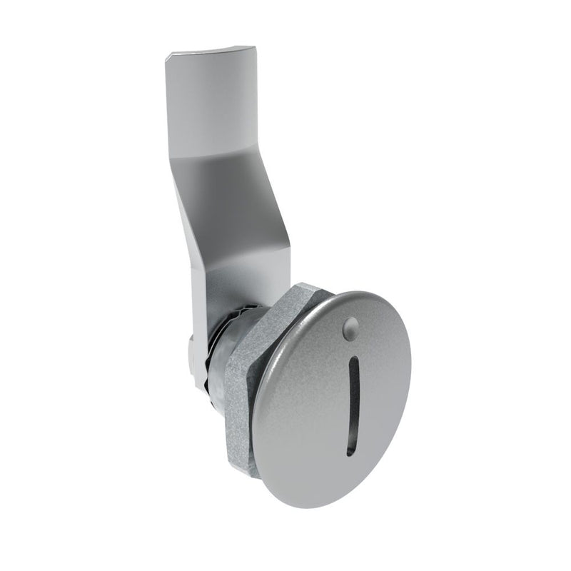 SOUTHCO Quarter-Turn Cam Latch, Slotted Recess, 20mm (.79 in) Grip, Sealed, Zinc Alloy, Chrome Plated, Bright [E5-1-001-111]