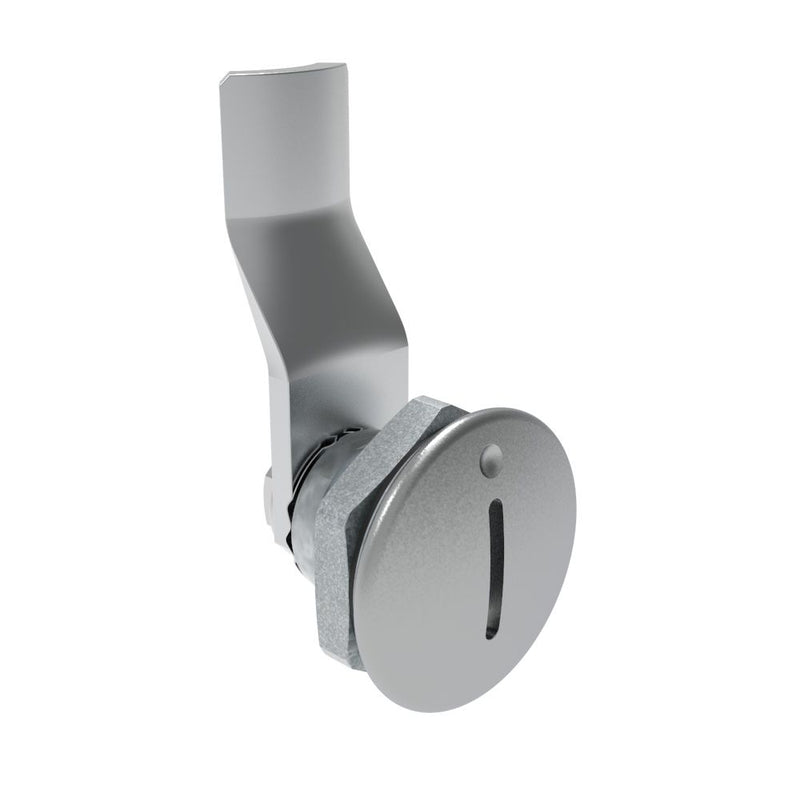 SOUTHCO Quarter-Turn Cam Latch, Slotted Recess, 22mm (.87 in) Grip, Sealed, Zinc Alloy, Chrome Plated, Bright [E5-1-001-121]