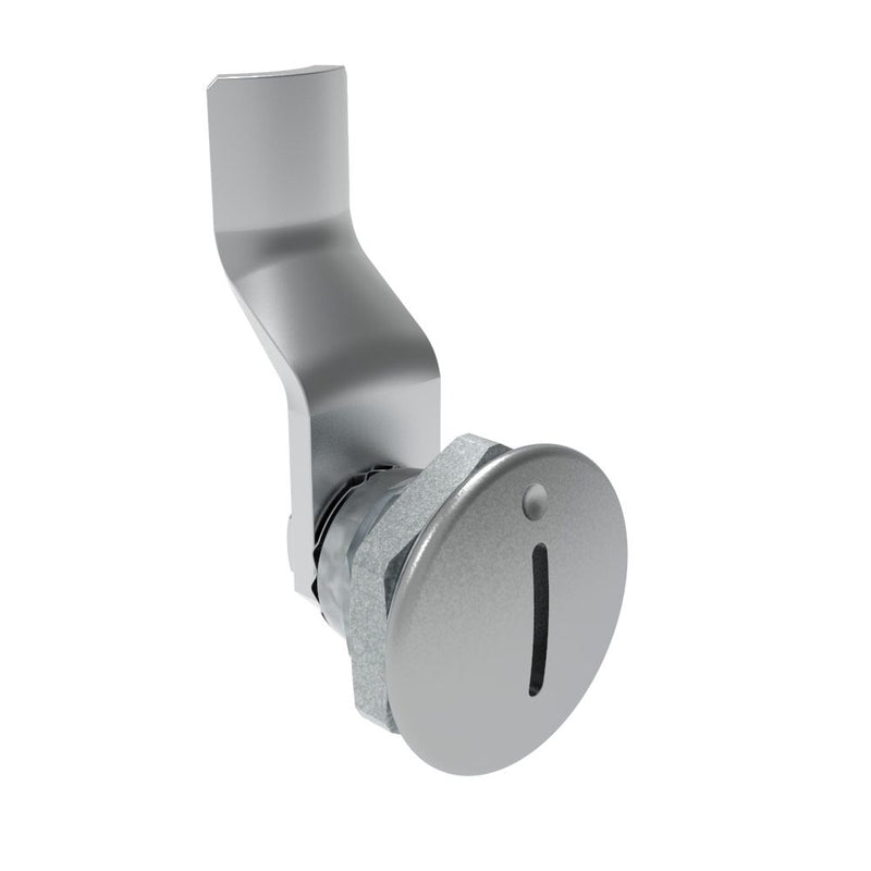 SOUTHCO Quarter-Turn Cam Latch, Slotted Recess, 26mm (1.02 in) Grip, Not Sealed, Zinc Alloy, Chrome Plated, Bright [E5-1-001-140]