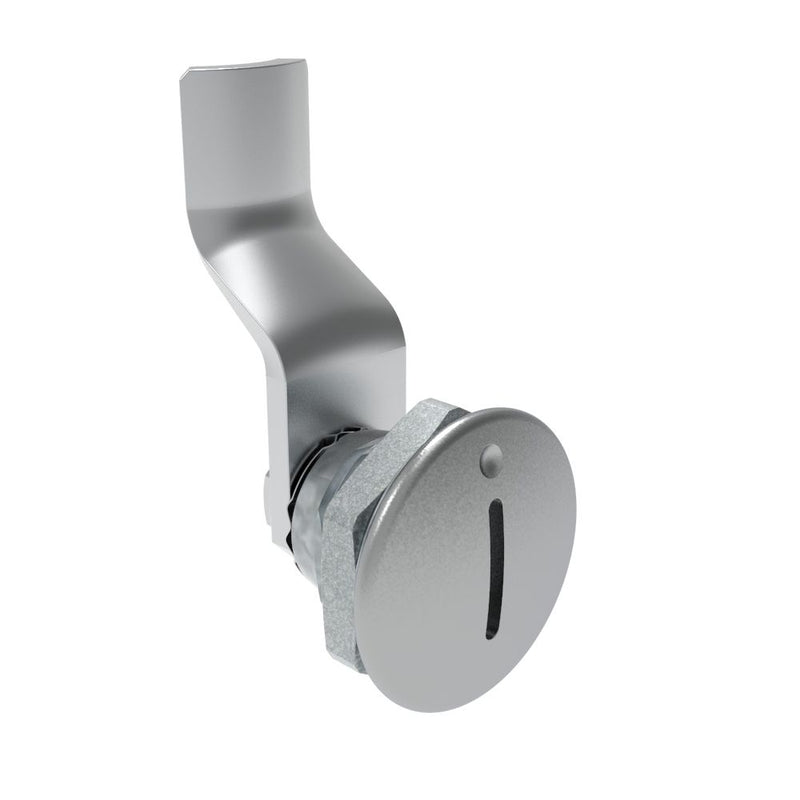 SOUTHCO Quarter-Turn Cam Latch, Slotted Recess, 28mm (1.10 in) Grip, Not Sealed, Zinc Alloy, Chrome Plated, Bright [E5-1-001-150]