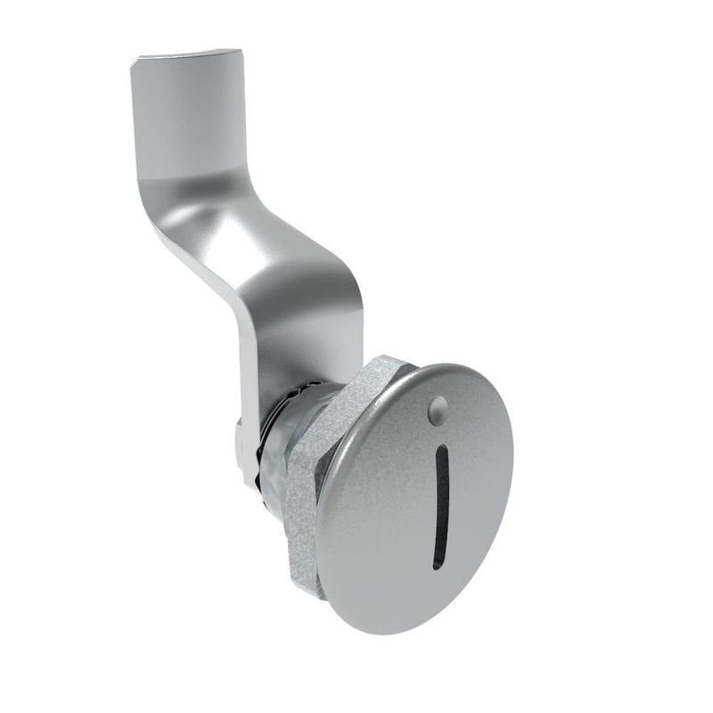 SOUTHCO Quarter-Turn Cam Latch, Slotted Recess, 34mm (1.34 in) Grip, Not Sealed, Zinc Alloy, Chrome Plated, Bright [E5-1-001-180]