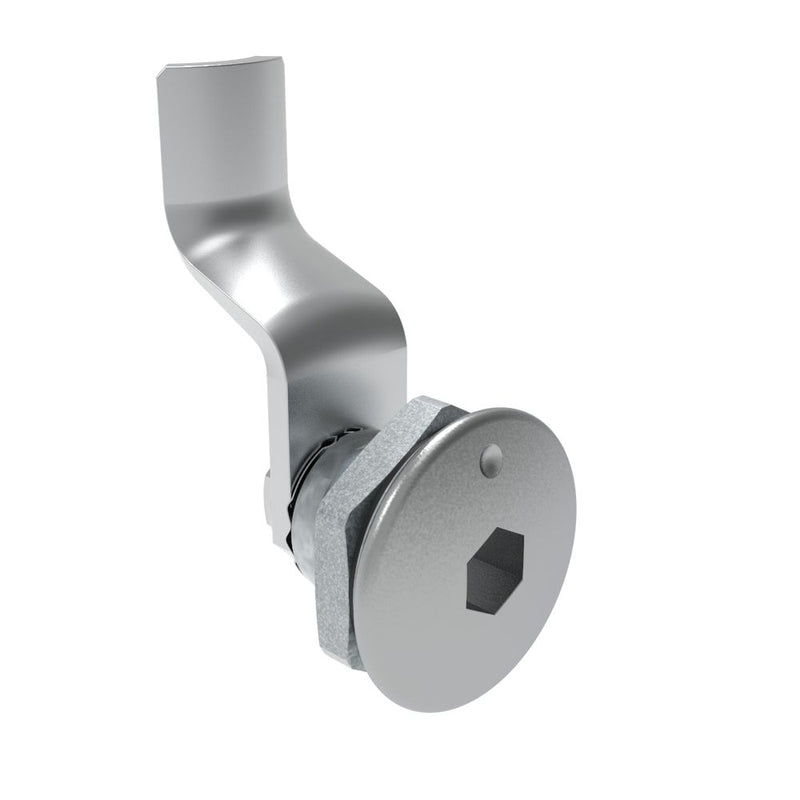 SOUTHCO Quarter-Turn Cam Latch, 8 mm Hex Recess, 32mm (1.25 in) Grip, Sealed, Zinc Alloy, Chrome Plated, Bright [E5-1-011-171]
