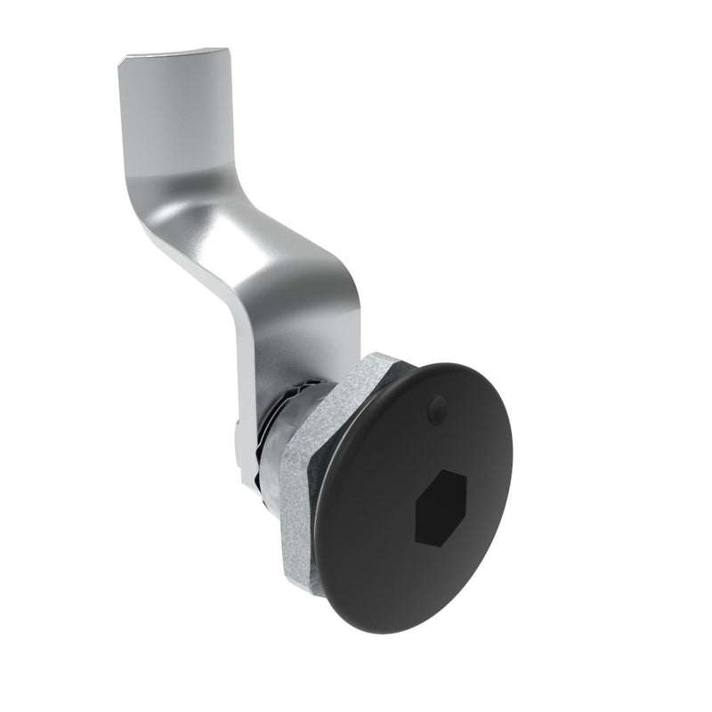 SOUTHCO Quarter-Turn Cam Latch, 8 mm Hex Recess, 36mm (1.42 in) Grip, Sealed, Zinc Alloy, Powder Coat, Black [E5-1-015-191]