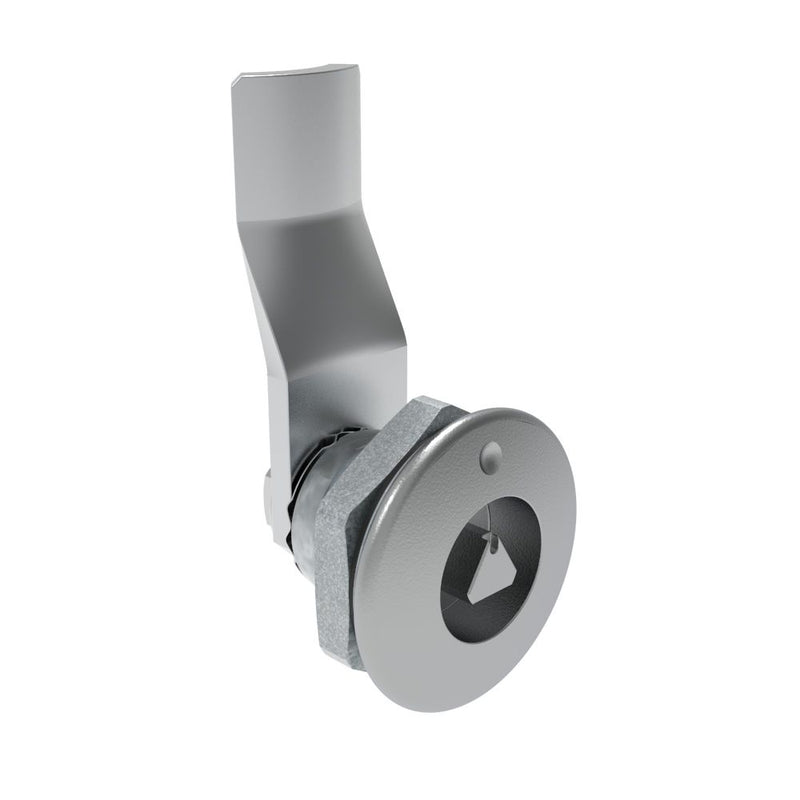 SOUTHCO Quarter-Turn Cam Latch, 7 mm Triangle Recess, 20mm (.79 in) Grip, Sealed, Zinc Alloy, Chrome Plated, Bright [E5-1-021-111]