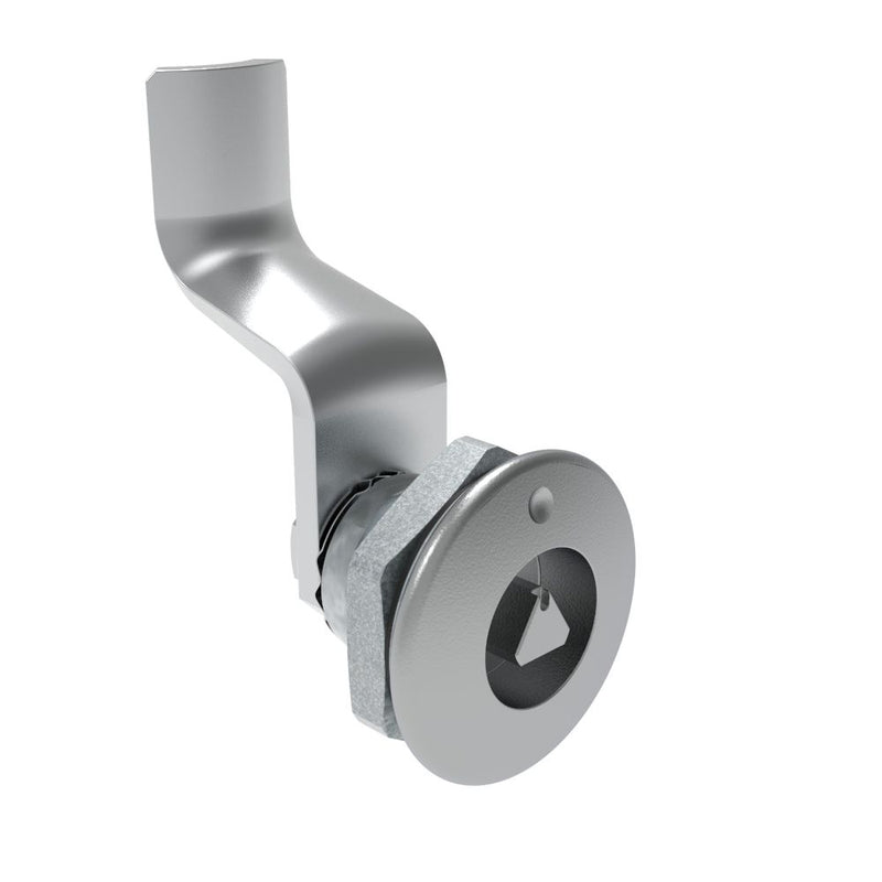 SOUTHCO Quarter-Turn Cam Latch, 7 mm Triangle Recess, 36mm (1.42 in) Grip, Sealed, Zinc Alloy, Chrome Plated, Bright [E5-1-021-191]