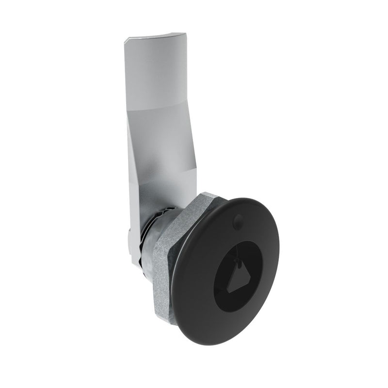 SOUTHCO Quarter-Turn Cam Latch, 7 mm Triangle Recess, 16mm (.63 in) Grip, Sealed, Zinc Alloy, Powder Coat, Black [E5-1-025-091]
