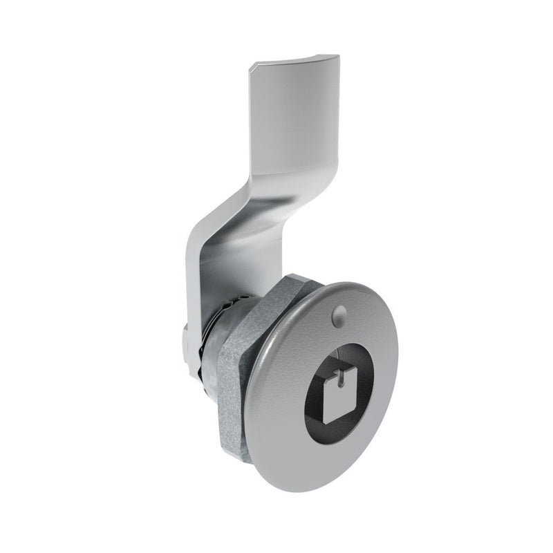 SOUTHCO Quarter-Turn Cam Latch, 7 mm Square Recess, 2mm (.08 in) Grip, Sealed, Zinc Alloy, Chrome Plated, Bright [E5-1-041-021]