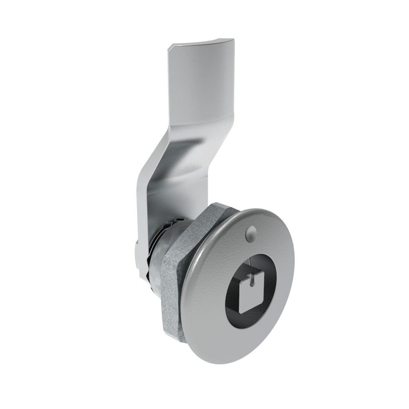 SOUTHCO Quarter-Turn Cam Latch, 7 mm Square Recess, 6mm (.24 in) Grip, Sealed, Zinc Alloy, Chrome Plated, Bright [E5-1-041-041]
