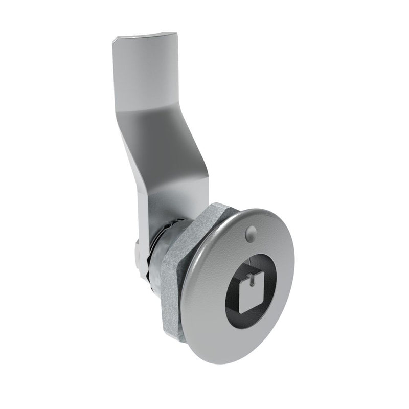 SOUTHCO Quarter-Turn Cam Latch, 7 mm Square Recess, 22mm (.87 in) Grip, Sealed, Zinc Alloy, Chrome Plated, Bright [E5-1-041-121]