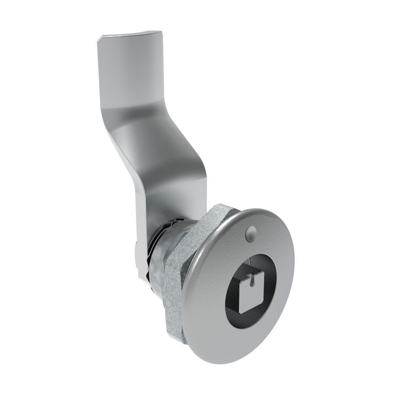 SOUTHCO Quarter-Turn Cam Latch, 7 mm Square Recess, 26mm (1.02 in) Grip, Not Sealed, Zinc Alloy, Chrome Plated, Bright [E5-1-041-140]