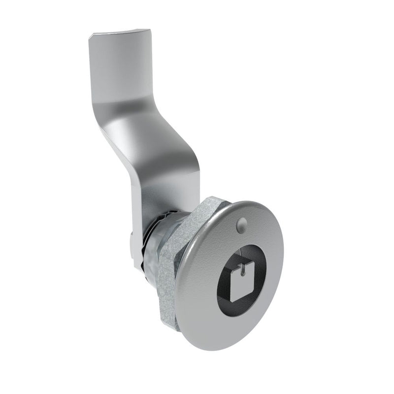 SOUTHCO Quarter-Turn Cam Latch, 7 mm Square Recess, 28mm (1.10 in) Grip, Not Sealed, Zinc Alloy, Chrome Plated, Bright [E5-1-041-150]