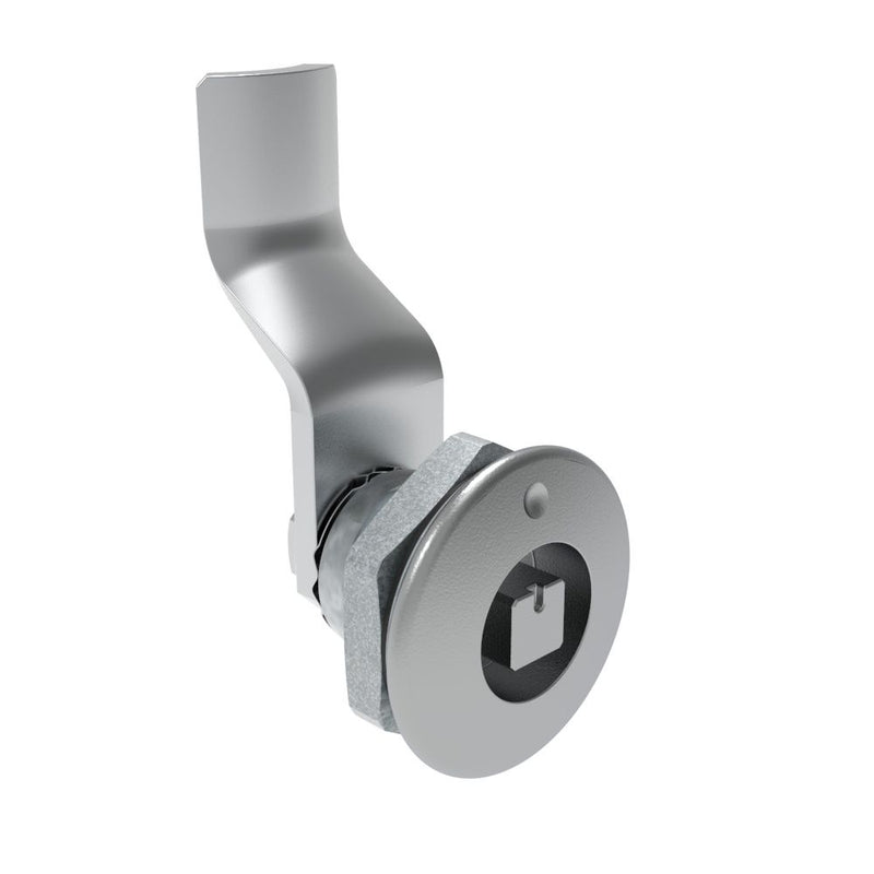 SOUTHCO Quarter-Turn Cam Latch, 7 mm Square Recess, 28mm (1.10 in) Grip, Sealed, Zinc Alloy, Chrome Plated, Bright [E5-1-041-151]
