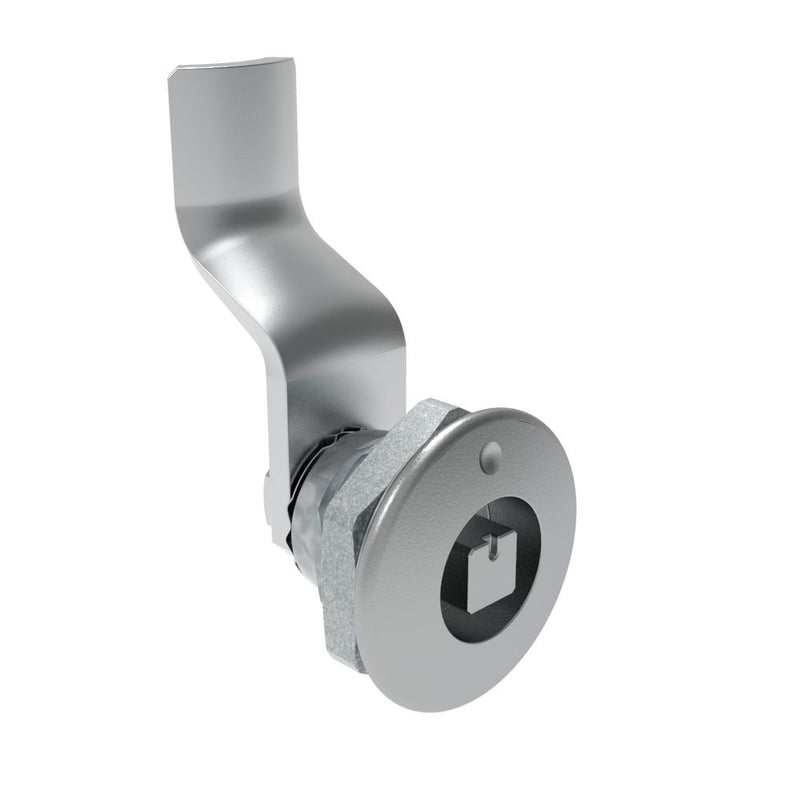 SOUTHCO Quarter-Turn Cam Latch, 7 mm Square Recess, 30mm (1.18 in) Grip, Not Sealed, Zinc Alloy, Chrome Plated, Bright [E5-1-041-160]