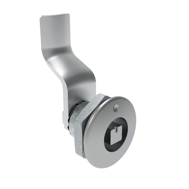 SOUTHCO Quarter-Turn Cam Latch, 7 mm Square Recess, 30mm (1.18 in) Grip, Sealed, Zinc Alloy, Chrome Plated, Bright [E5-1-041-161]