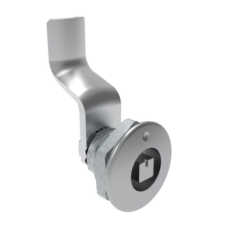 SOUTHCO Quarter-Turn Cam Latch, 7 mm Square Recess, 32mm (1.25 in) Grip, Not Sealed, Zinc Alloy, Chrome Plated, Bright [E5-1-041-170]