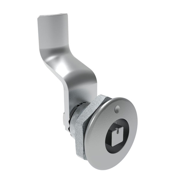 SOUTHCO Quarter-Turn Cam Latch, 7 mm Square Recess, 32mm (1.25 in) Grip, Sealed, Zinc Alloy, Chrome Plated, Bright [E5-1-041-171]