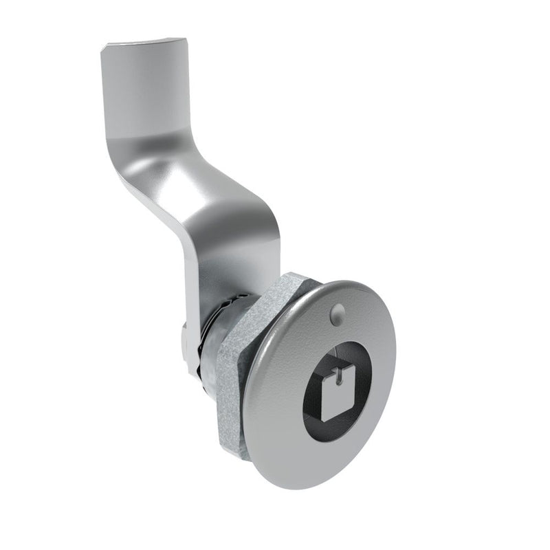 SOUTHCO Quarter-Turn Cam Latch, 7 mm Square Recess, 34mm (1.34 in) Grip, Sealed, Zinc Alloy, Chrome Plated, Bright [E5-1-041-181]