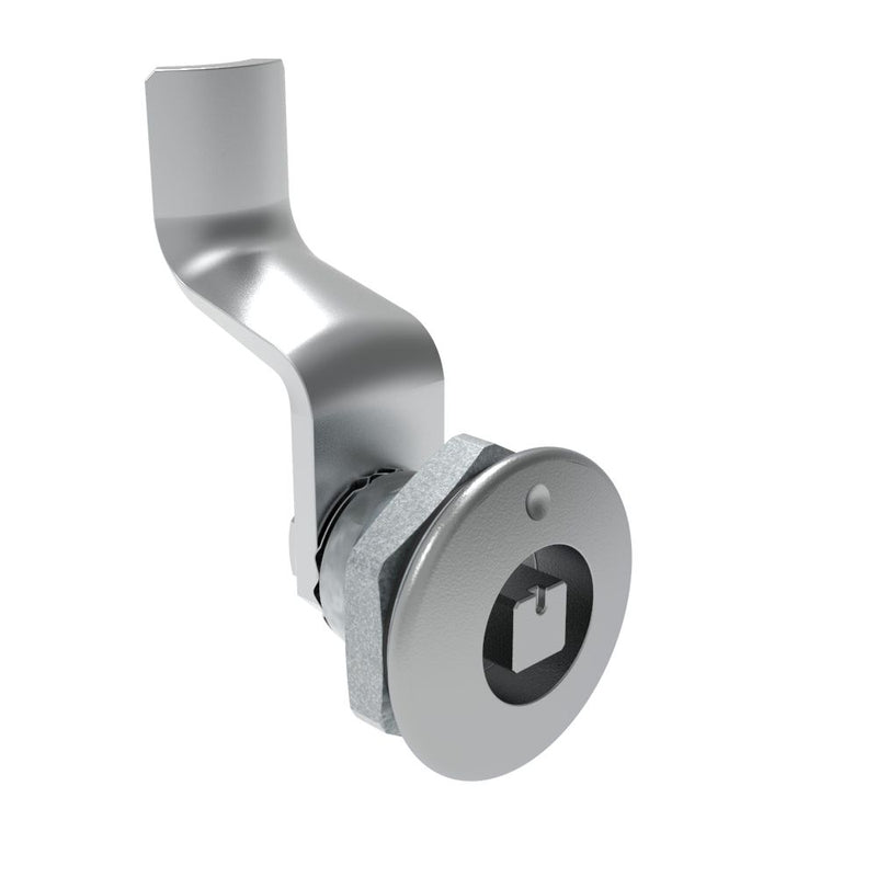 SOUTHCO Quarter-Turn Cam Latch, 7 mm Square Recess, 36mm (1.42 in) Grip, Sealed, Zinc Alloy, Chrome Plated, Bright [E5-1-041-191]