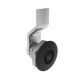 SOUTHCO Quarter-Turn Cam Latch, 7 mm Square Recess, 2mm (.08 in) Grip, Not Sealed, Zinc Alloy, Powder Coat, Black [E5-1-045-020]