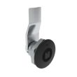 SOUTHCO Quarter-Turn Cam Latch, 7 mm Square Recess, 10mm (.39 in) Grip, Not Sealed, Zinc Alloy, Powder Coat, Black [E5-1-045-060]
