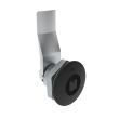 SOUTHCO Quarter-Turn Cam Latch, 7 mm Square Recess, 18mm (.71 in) Grip, Sealed, Zinc Alloy, Powder Coat, Black [E5-1-045-101]