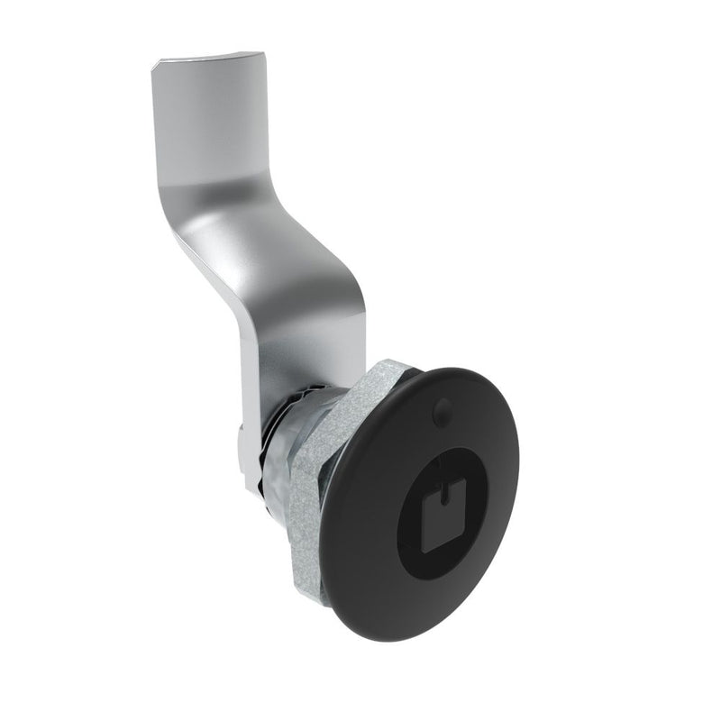 SOUTHCO Quarter-Turn Cam Latch, 7 mm Square Recess, 30mm (1.18 in) Grip, Not Sealed, Zinc Alloy, Powder Coat, Black [E5-1-045-160]
