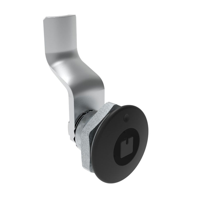 SOUTHCO Quarter-Turn Cam Latch, 7 mm Square Recess, 30mm (1.18 in) Grip, Sealed, Zinc Alloy, Powder Coat, Black [E5-1-045-161]