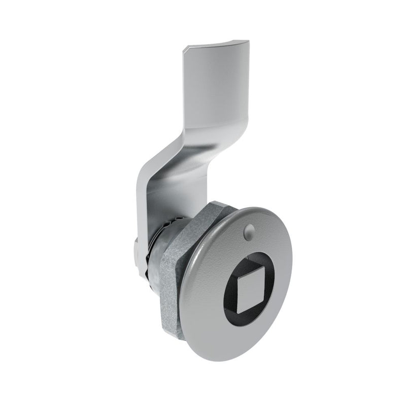 SOUTHCO Quarter-Turn Cam Latch, 8 mm Square, 2mm (.08 in) Grip, Sealed, Zinc Alloy, Chrome Plated, Bright [E5-1-051-021]