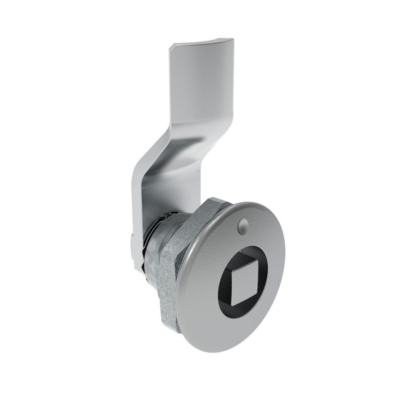 SOUTHCO Quarter-Turn Cam Latch, 8 mm Square, 4mm (.16 in) Grip, Not Sealed, Zinc Alloy, Chrome Plated, Bright [E5-1-051-030]