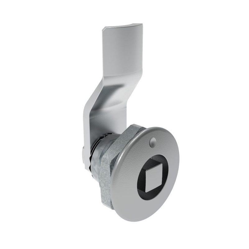 SOUTHCO Quarter-Turn Cam Latch, 8 mm Square, 6mm (.24 in) Grip, Not Sealed, Zinc Alloy, Chrome Plated, Bright [E5-1-051-040]