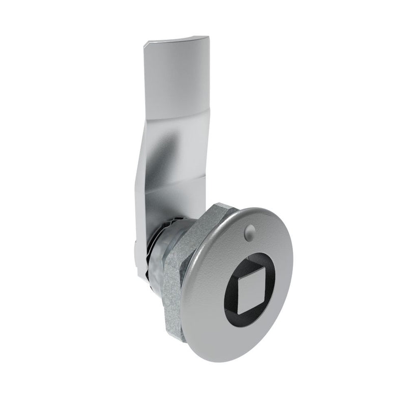 SOUTHCO Quarter-Turn Cam Latch, 8 mm Square, 12mm (.47 in) Grip, Not Sealed, Zinc Alloy, Chrome Plated, Bright [E5-1-051-070]