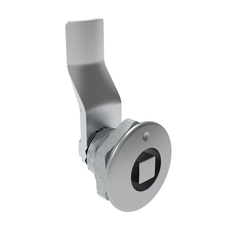 SOUTHCO Quarter-Turn Cam Latch, 8 mm Square, 22mm (.87 in) Grip, Not Sealed, Zinc Alloy, Chrome Plated, Bright [E5-1-051-120]