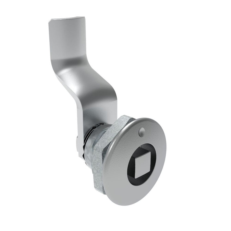 SOUTHCO Quarter-Turn Cam Latch, 8 mm Square, 30mm (1.18 in) Grip, Not Sealed, Zinc Alloy, Chrome Plated, Bright [E5-1-051-160]