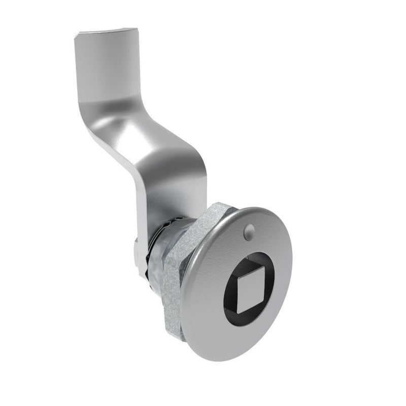 SOUTHCO Quarter-Turn Cam Latch, 8 mm Square, 34mm (1.34 in) Grip, Not Sealed, Zinc Alloy, Chrome Plated, Bright [E5-1-051-180]