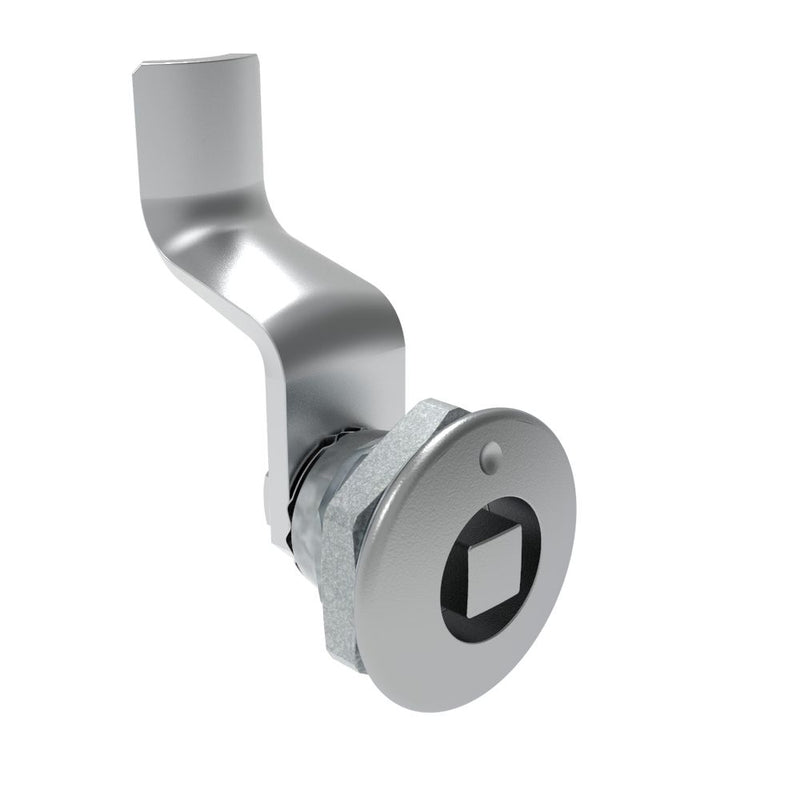 SOUTHCO Quarter-Turn Cam Latch, 8 mm Square, 36mm (1.42 in) Grip, Not Sealed, Zinc Alloy, Chrome Plated, Bright [E5-1-051-190]